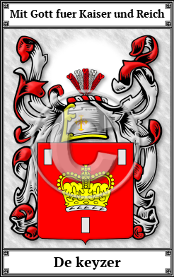 De keyzer Family Crest Download (JPG)  Book Plated - 150 DPI